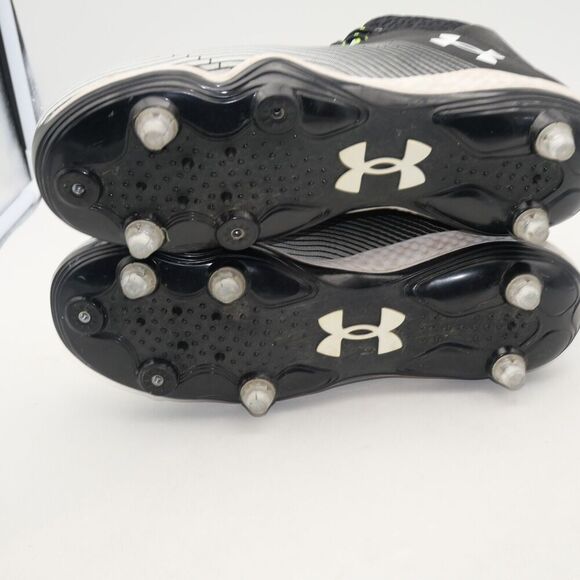 Under Armour Men's 11 UA Highlight Hammer 2.0 MC Football Cleats Black White - Picture 7 of 7